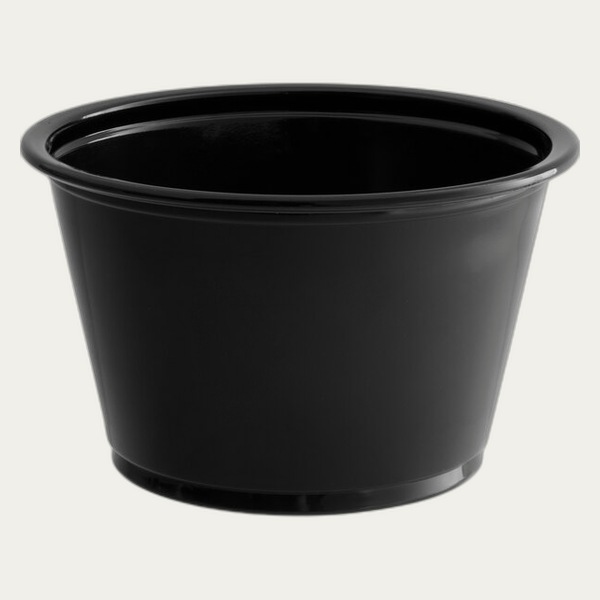 Portion Cup 4 oz Black